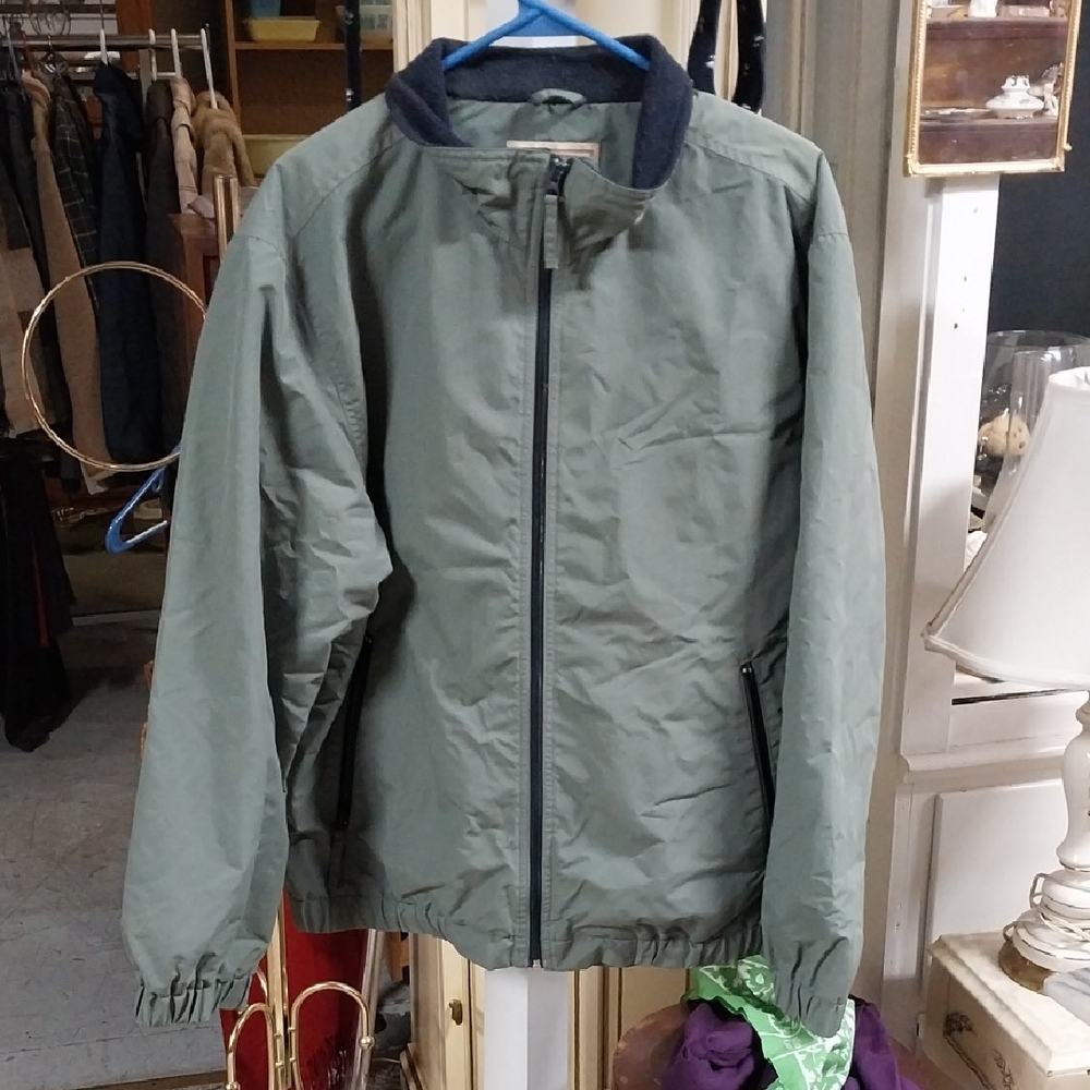 Woolrich Men's Olive Windbreaker Lined Jacket